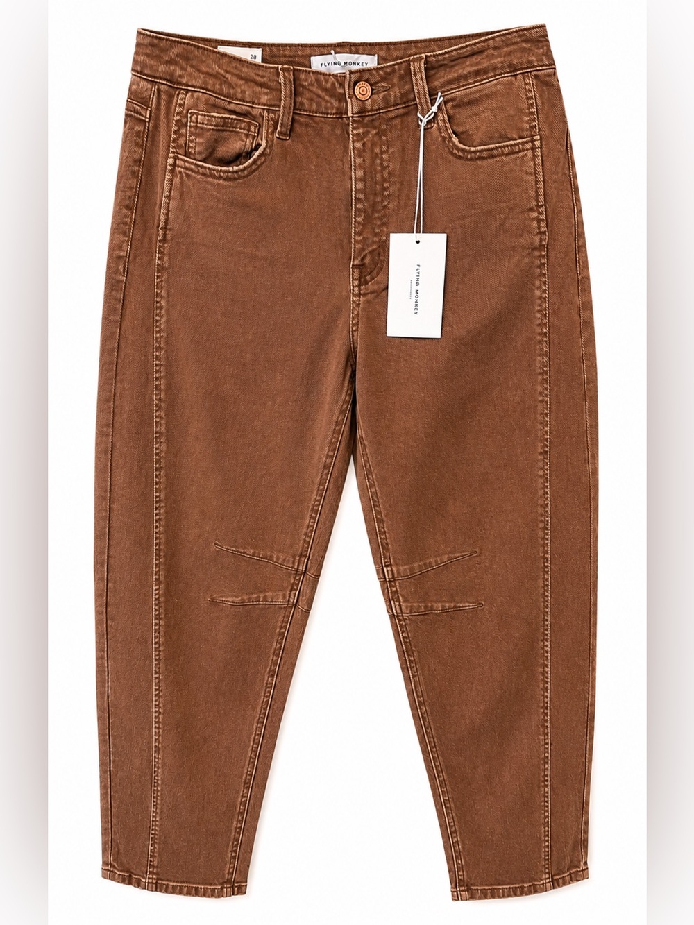 NWT Flying Monkey Dusty Copper Twisted Seam High-Rise Jeans
